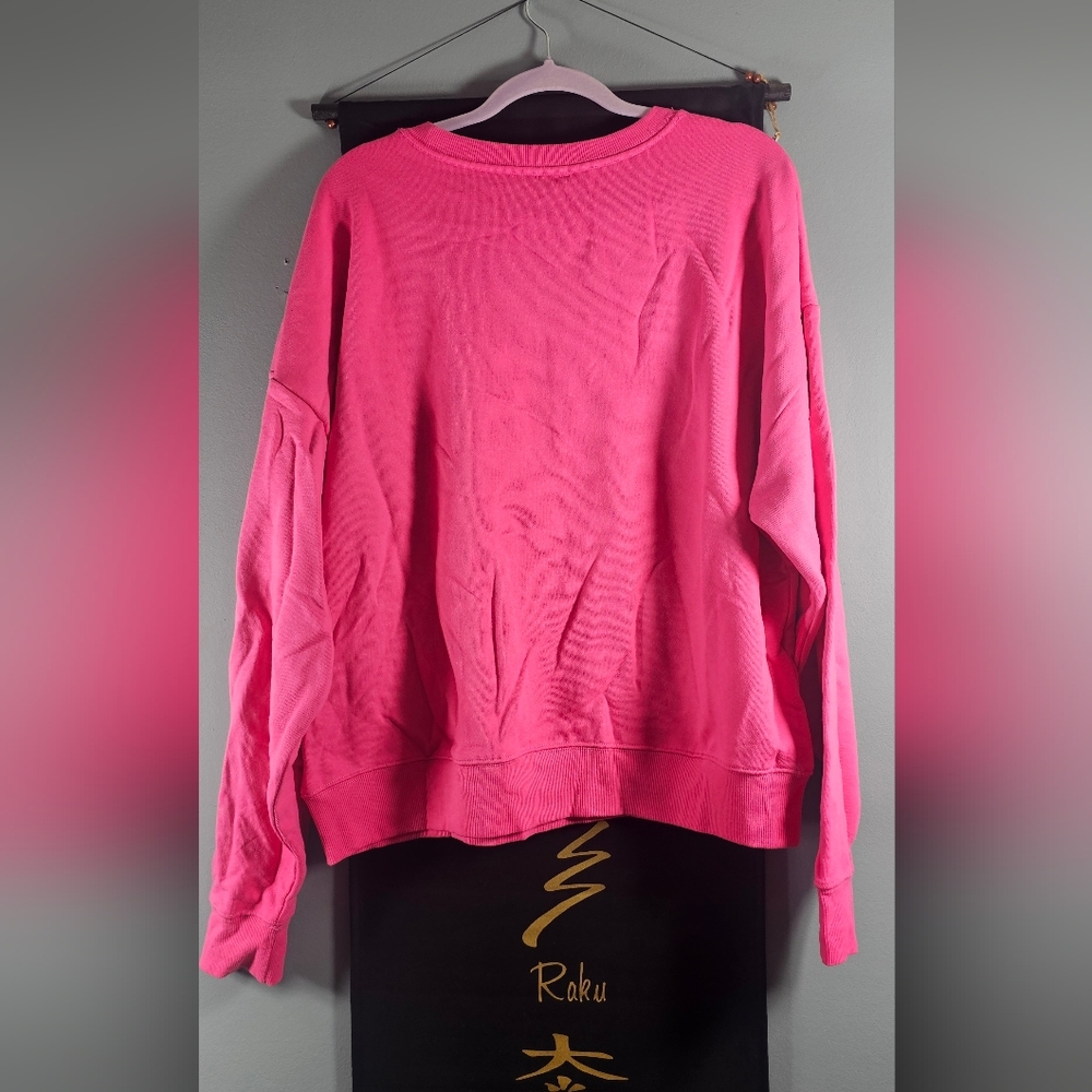 Maeve Jordon Nickson Pink Bisou Bisou Sweatshirt NWOT XL - Picture 8 of 8